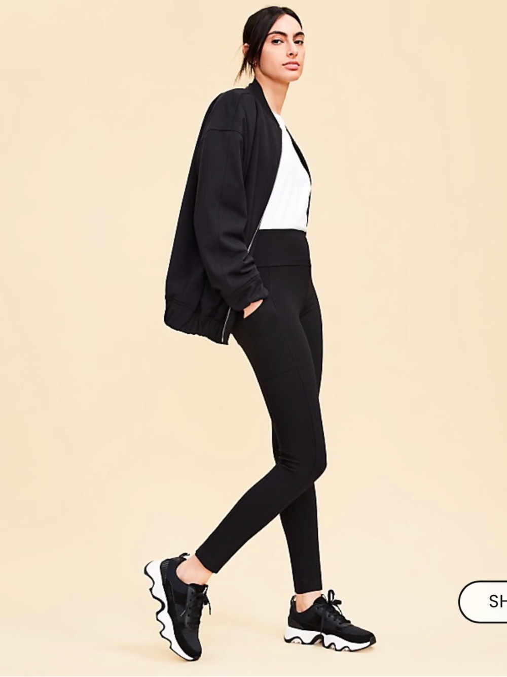 Lou & Grey Black Sporty Ponte Side Pocket Leggings - Picture 8 of 9